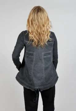 Rundholz Mainline Tops^Pleat Top in Slate Cloud