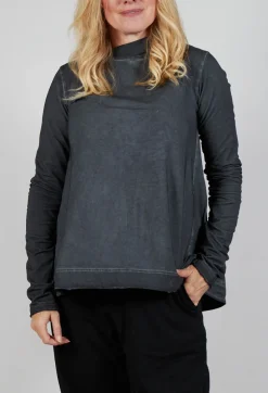 Rundholz Mainline Tops^Pleat Top in Slate Cloud