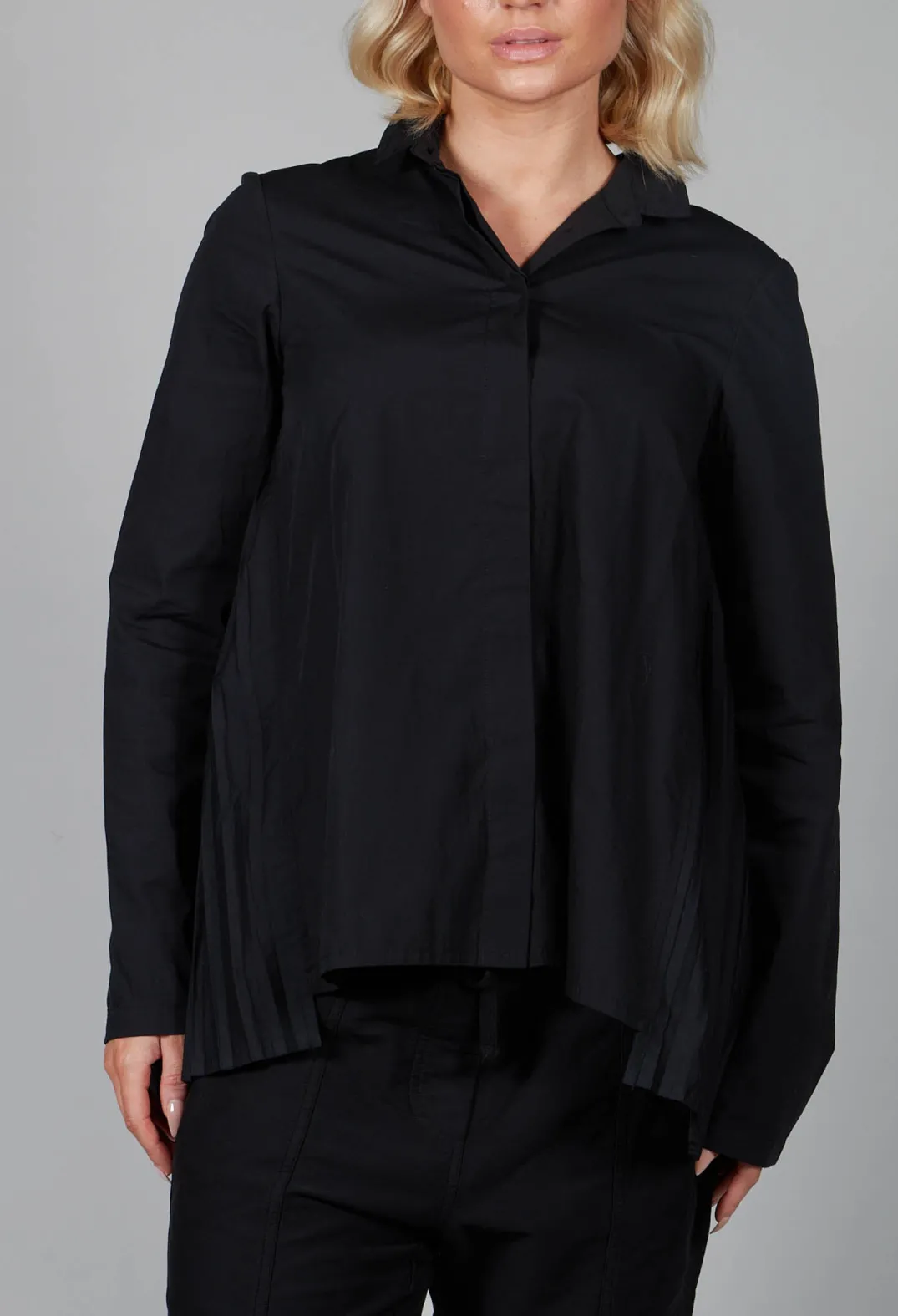 Rundholz Black Label Shirts & Blouses^Pleated Back Shirt in Black