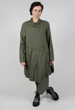 Rundholz Black Label Dresses^Pleated Hem Shirt Dress in Camp Print