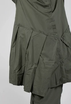 Rundholz Black Label Dresses^Pleated Hem Shirt Dress in Camp Print
