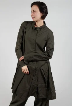 Rundholz Black Label Dresses^Pleated Hem Shirt Dress in Jungle Print
