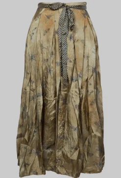 Jayko Skirts^Pleated Lona Skirt in Bronze