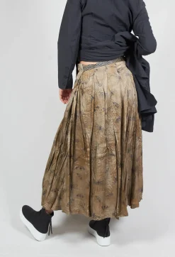 Jayko Skirts^Pleated Lona Skirt in Bronze