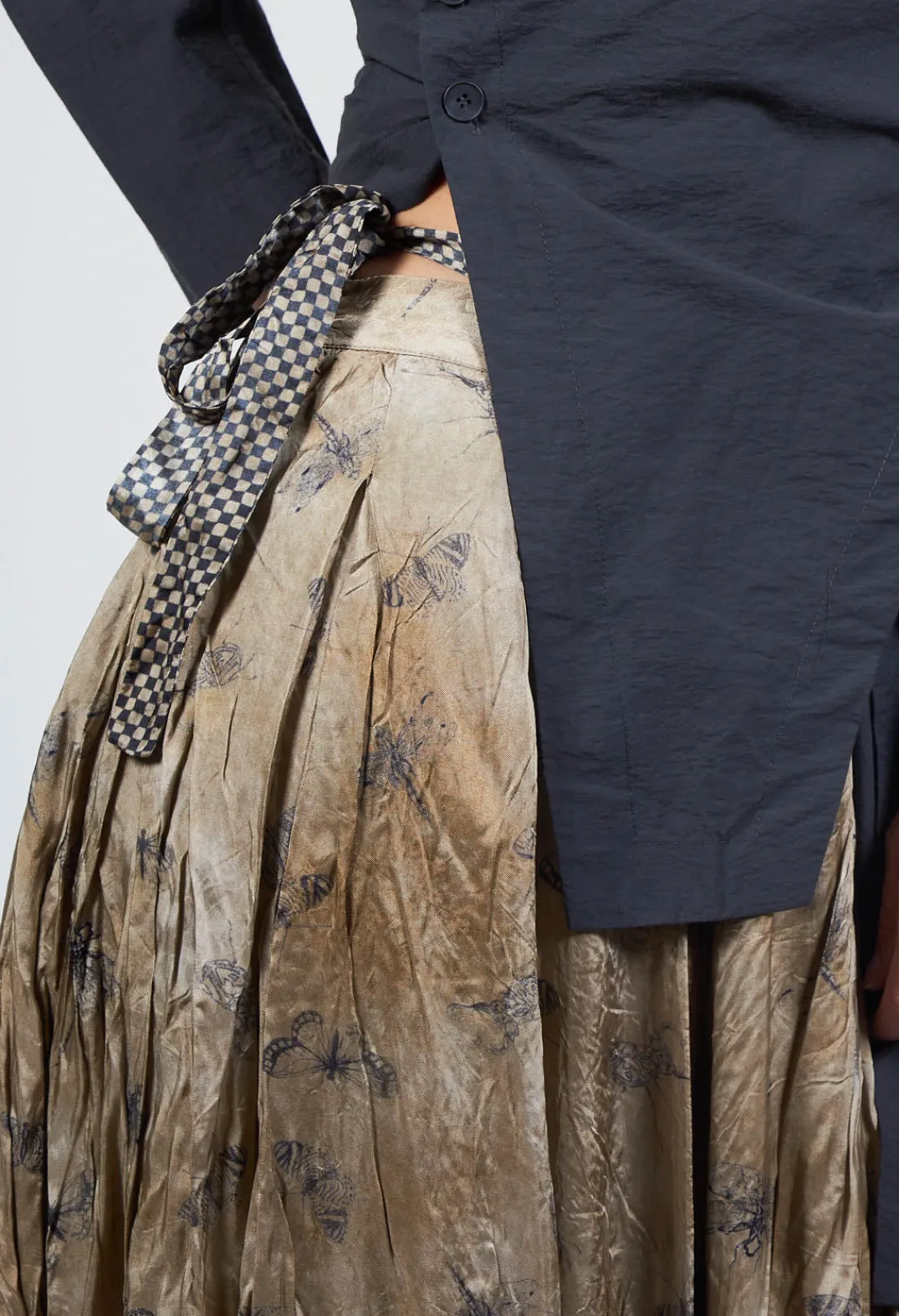 Jayko Skirts^Pleated Lona Skirt in Bronze