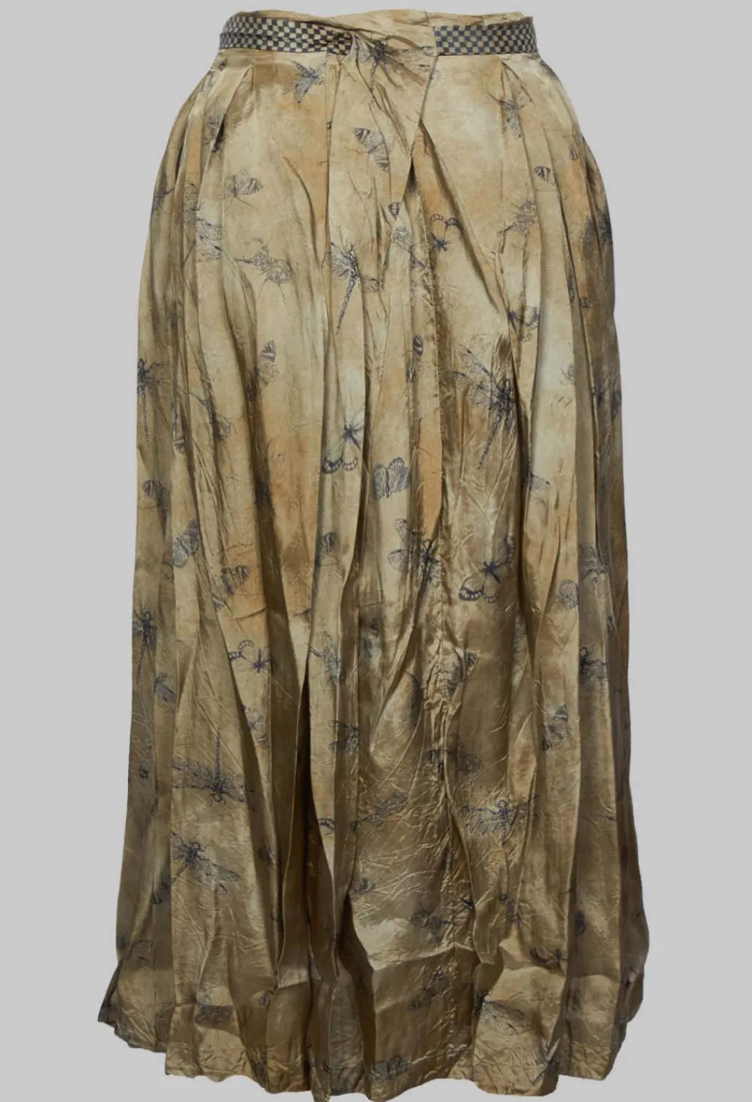 Jayko Skirts^Pleated Lona Skirt in Bronze