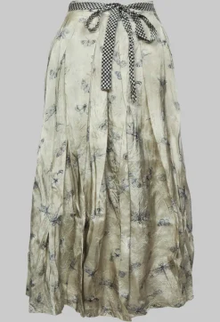 Jayko Skirts^Pleated Lona Skirt in Light Grey