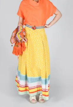 Conditions Apply Skirts^Pleated Maxi Skirt in Yellow