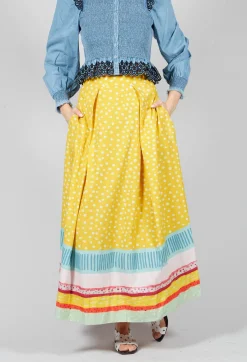 Conditions Apply Skirts^Pleated Maxi Skirt in Yellow