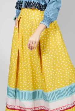 Conditions Apply Skirts^Pleated Maxi Skirt in Yellow