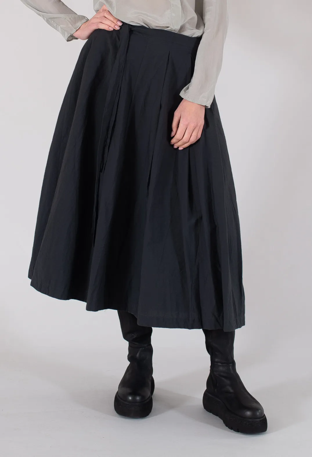 Jayko Skirts^Pleated Nayati Skirt in Ardoise