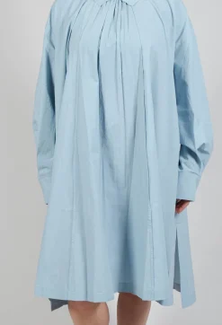 Les Filles d'Ailleurs Dresses^Pleated Neckline Shirt Dress in Blue