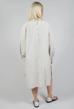 Les Filles d'Ailleurs Dresses^Pleated Neckline Shirt Dress in Sand