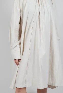 Les Filles d'Ailleurs Dresses^Pleated Neckline Shirt Dress in Sand