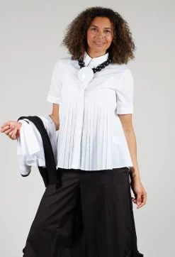 Mei Meij Shirts & Blouses^Pleated Shirt in White