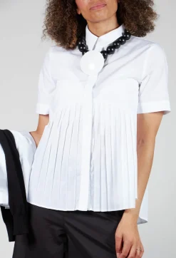 Mei Meij Shirts & Blouses^Pleated Shirt in White
