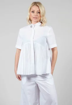 Mei Meij Shirts & Blouses^Pleated Shirt in White