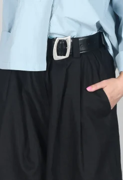 Les Filles d'Ailleurs Trousers^Pleated Shorts in Black