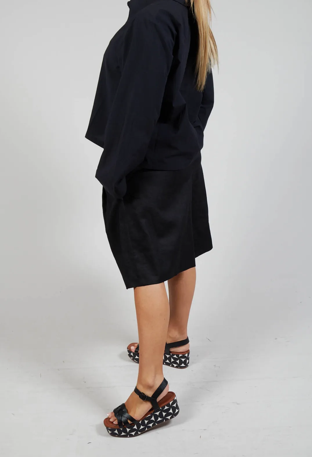 Les Filles d'Ailleurs Trousers^Pleated Shorts in Black