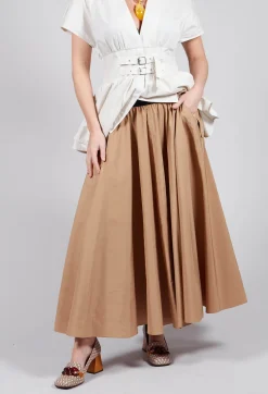 Mei Meij Skirts^Pleated Skirt in Camel