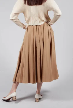 Mei Meij Skirts^Pleated Skirt in Camel