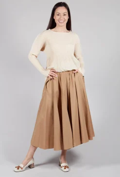 Mei Meij Skirts^Pleated Skirt in Camel