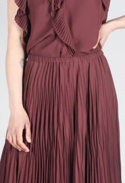 Beatrice B Skirts^Pleated Skirt in Cocoa