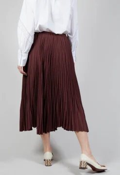 Beatrice B Skirts^Pleated Skirt in Cocoa