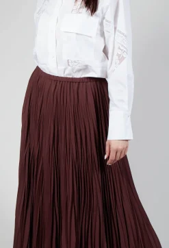 Beatrice B Skirts^Pleated Skirt in Cocoa