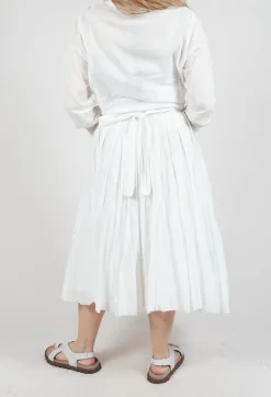 Rundholz Mainline Skirts^Pleated Skirt in Starwhite