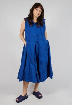 Rundholz Dip Dresses^Pleated Sleeveless Midi Dress in Royal