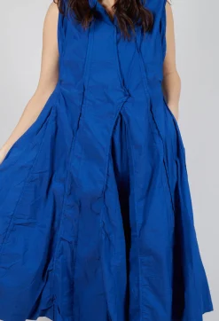 Rundholz Dip Dresses^Pleated Sleeveless Midi Dress in Royal