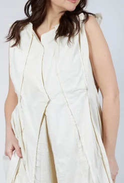 Rundholz Dip Dresses^Pleated Sleeveless Midi Dress in Greige