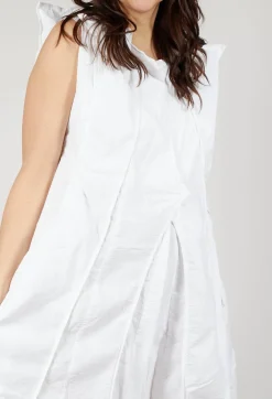 Rundholz Dip Dresses^Pleated Sleeveless Midi Dress in Semi Bleach