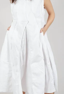 Rundholz Dip Dresses^Pleated Sleeveless Midi Dress in Semi Bleach