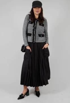 Mei Meij Skirts^Pleated Utility Skirt in Nero