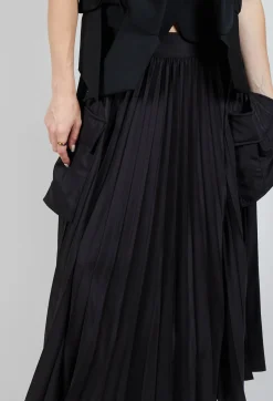 Mei Meij Skirts^Pleated Utility Skirt in Nero