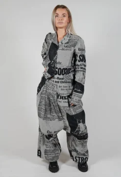 Rundholz Dip Trousers^Pleated Waist Trousers in Black Jacquard