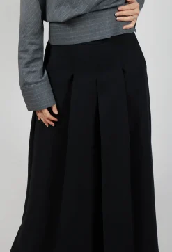 Malloni Trousers^Pleated Wide Leg Pants in Lalabel Nero