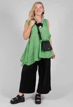 Les Filles d'Ailleurs Trousers^Pleated Wide Leg Trousers in Black