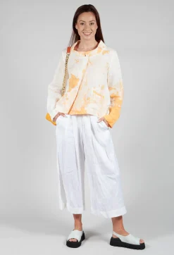 Les Filles d'Ailleurs Trousers^Pleated Wide Leg Trousers in White