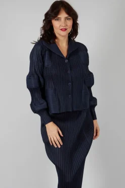 Mei Meij Shirts & Blouses^Plisse Bubble Shirt in Dark Nights