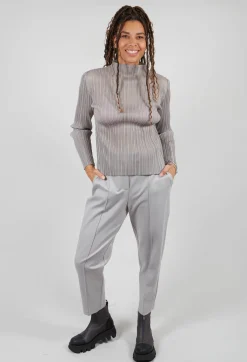 Mei Meij Shirts & Blouses^Plisse Longsleeve Top in Perla