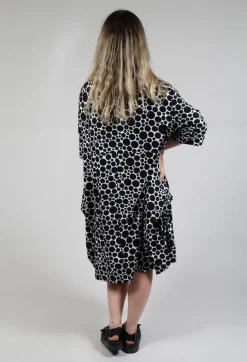 Bread and Butter Dresses^Pocket Dress in White with Black Pois