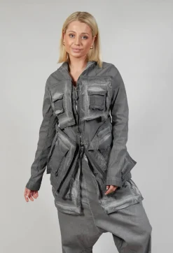 Rundholz Dip Jackets^Pocket Jacket in C.Coal 70% Cloud