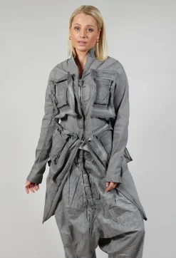 Rundholz Dip Coats^Pocket Overcoat in C.Coal 70% Cloud