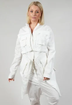 Rundholz Dip Coats^Pocket Overcoat in Starwhite