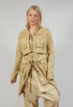 Rundholz Dip Coats^Pocket Overcoat in Wax Cloud