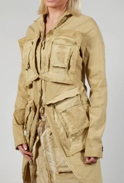 Rundholz Dip Coats^Pocket Overcoat in Wax Cloud