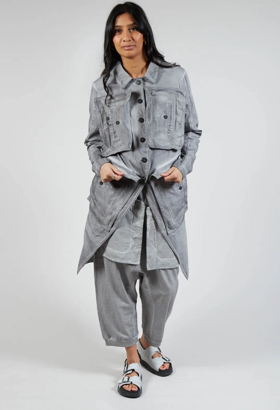 Rundholz Dip Coats^Pocket Utility Jacket in C.Coal 70% Cloud